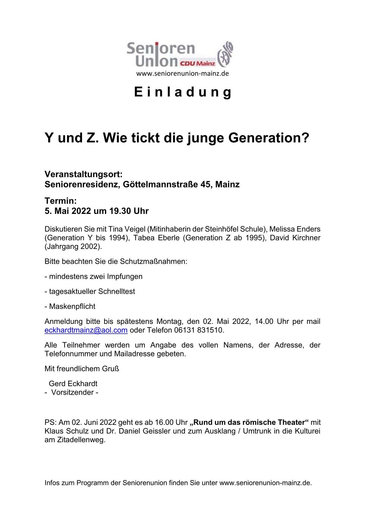 2022 05 02 Y und Z. Wie tickt die junge Generation 01